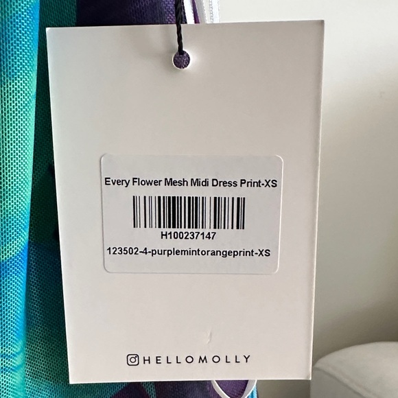 NEW NWT Hello Molly Every Flower Mesh Midi Dress Print - Picture 9 of 10